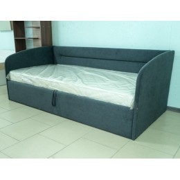 Кровать с ПМ Альба 90/200 (софа) ( велюр графит)