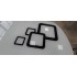 Стол обеденный раздвижной "Ривьера" рисунок  квадро-1 черный/белый/черный