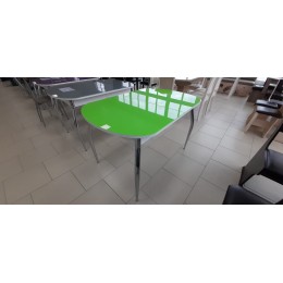 Стол обеденный раздвижной "Ривьера" стекло , исп.2  (стекло зеленое)