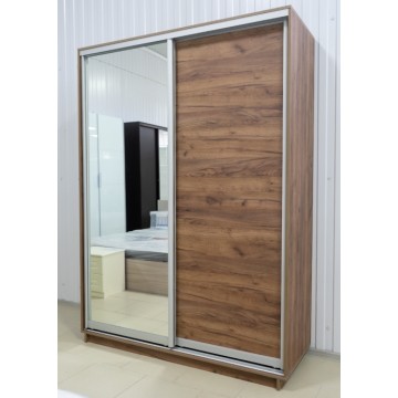 Шкаф купе Медиум 140*220*60  Дуб табачный 1гл. +1 зер.