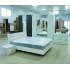 Спальня Скания Кровать с мягкой обивкой 1600 ИП 001.03-01 белый с ремнями