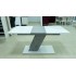 Стол обеденный мемфис 1200(1600)*800 бетон чикаго светло серый/белый глянец