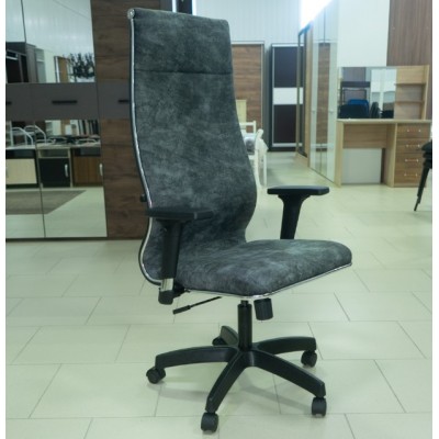 Кресло МЕТТА L 1m 42/2D велюр темно-серый (опора 17831)
