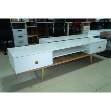 Тумба ТВ-2 Art design 1802*450*400 бук натуральный/белый глянец Тумба ТВ-2 Art design 1802*450*400 бук натуральный/белый глянец