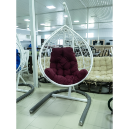 Кресло подвесное Бороло (белый/м.э. бордо)
