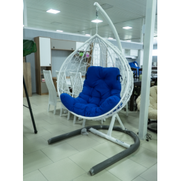 Кресло подвесное Бороло (белый/м.э. синий)